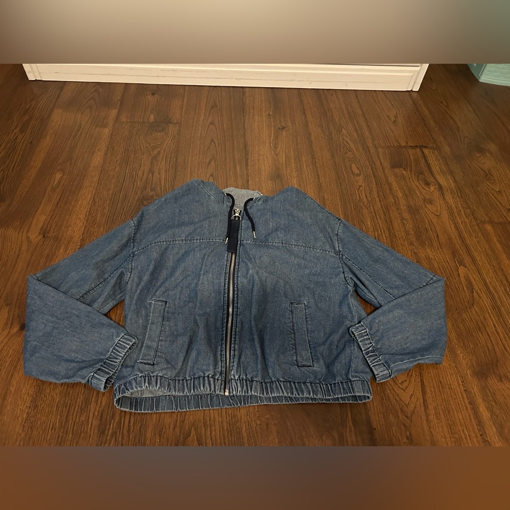 Ashley Vintage Charm Size Large Blue Cotton Lightweight Jacket - Picture 1 of 3